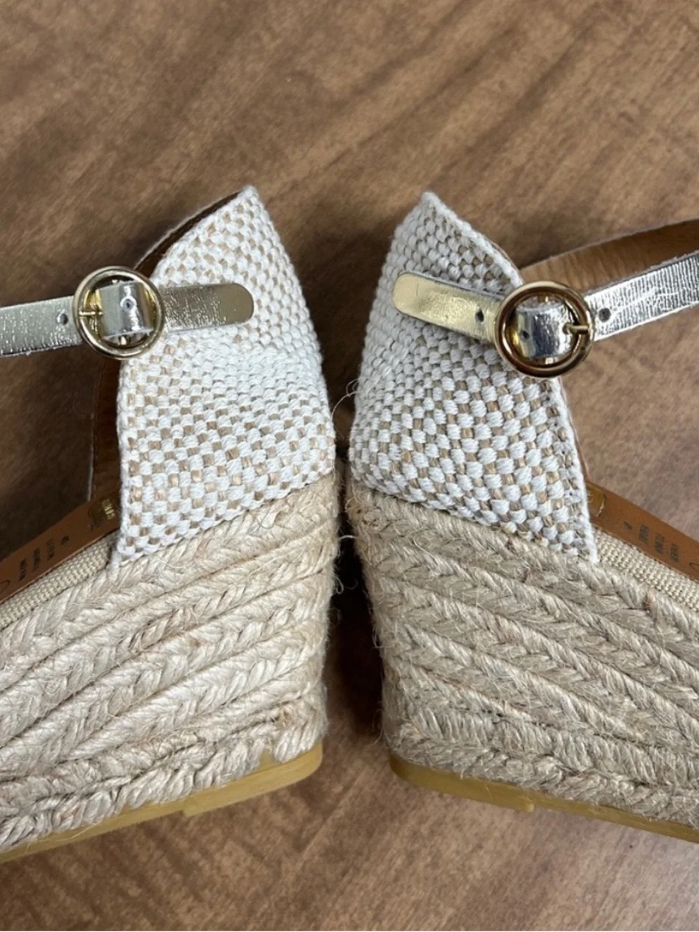 KANNA Spain Metallic Snakeskin Espadrille Wedge Sandal 7⁠ M EU 37 O